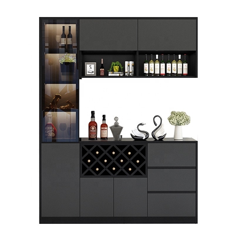 Home Hotel Furniture Cupboard Storage Shoe Display Kitchen Wine Case Living Room Cabinets with Glass Door