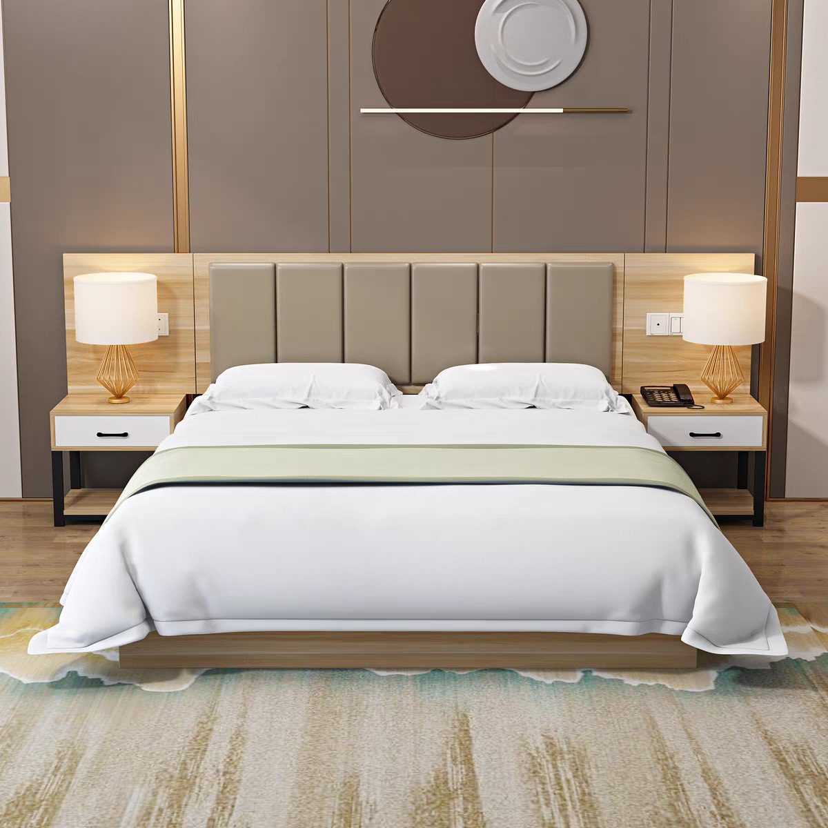 Modern and Simple Style Hotel Apartment Bedroom Furniture Sets Sale