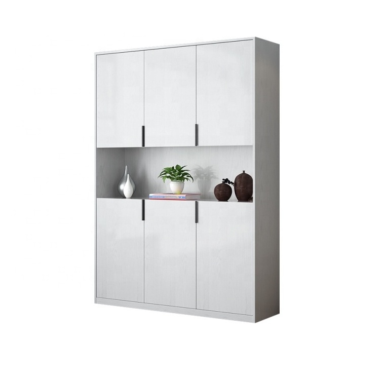 White L Shaped Wooden Classic Simple MDF Latest closet Cabinet Living Room Bedroom Wardrobes