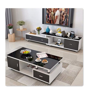 Modern Simple Living Room Furniture Set Wooden Modern Wall Unit TV Cabinet Stand With Fireplace