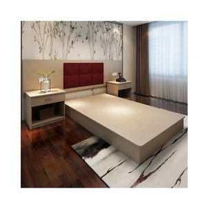 Modern Bedroom Furniture 3 Star Hotel Queen Size beds Room Furniture Melamine Hotel Bed