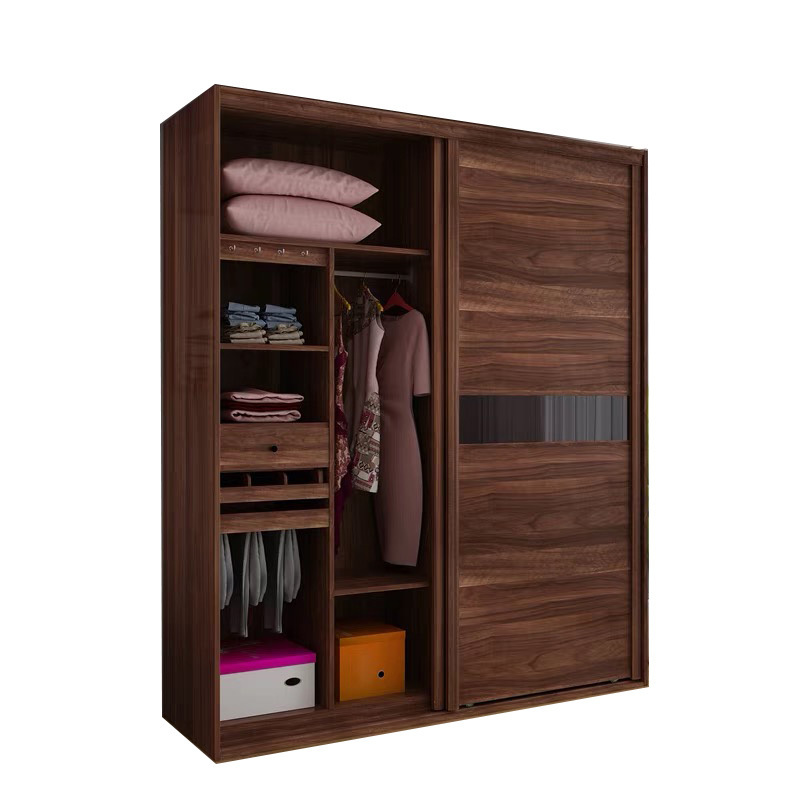 Modern Home Bedroom Wardrobe Closet Sliding Door Cabinet Furniture With Dresser