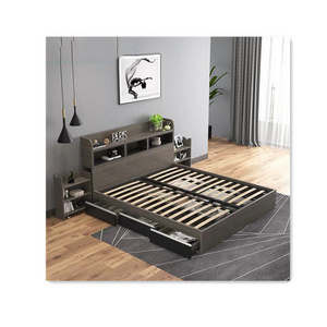 Hot Sell Cheap Bed Room Furniture Bedroom Set Home Set Hotel Use Kingsize Double Size Wooden Bed