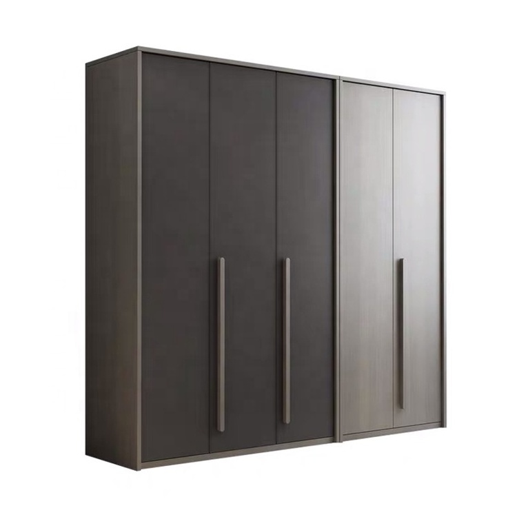 MDF cabinets Furniture Wooden mirror 6 Doors Custom Wardrobe Closets