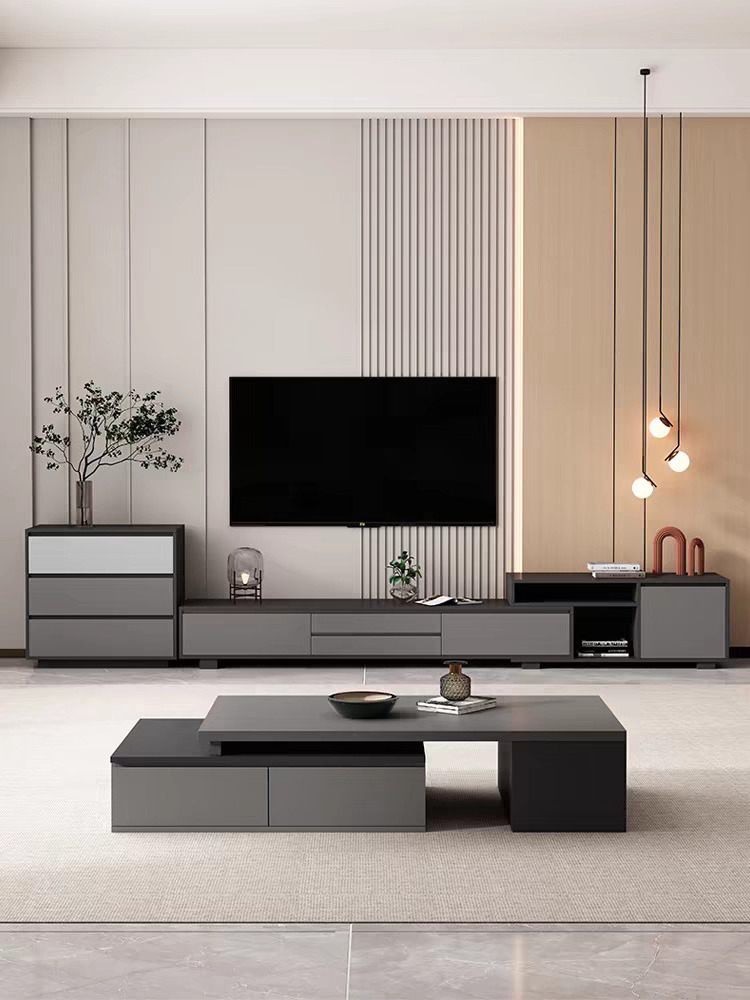 New Product Low Price Living Room Furniture Designs Coffee Table And Tv Stand Set