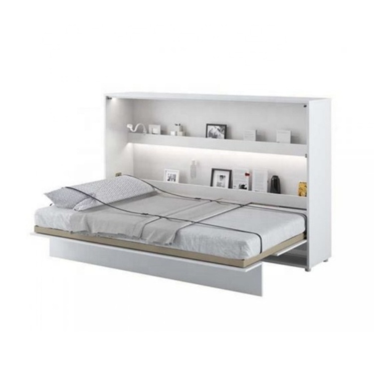 wooden Wallbed Folding Horizontal Hidden Wall Beds Bedroom Furniture  Murphy Queen single Size Modern Storage Bed