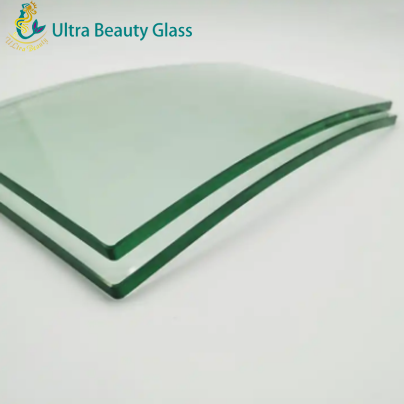 Wholesale Customized Thickness Price Curved Glass Display Case Hot Bending Glass Curved Glass for Building