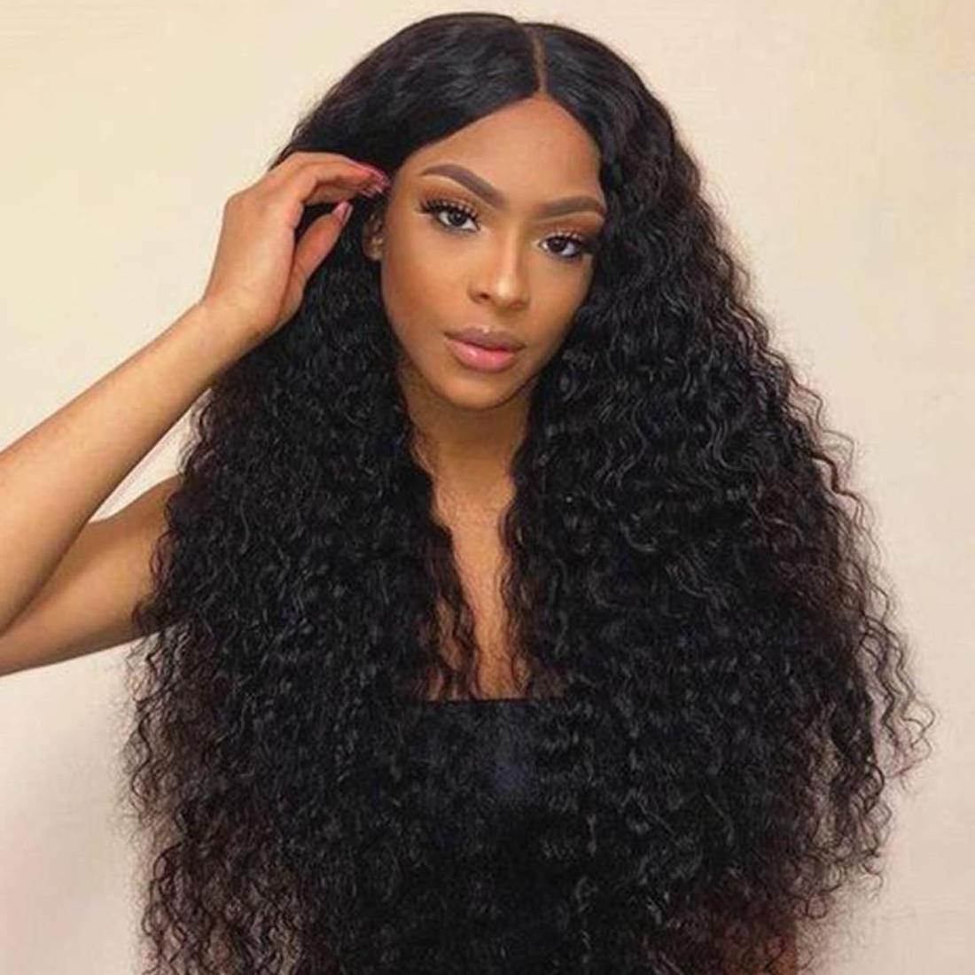 Raw Unprocessed Mongolian Remy Hair Swiss Lace Frontal Wigs, Human Hair Peruvian Deep Curly Natural Full Lace Wig Vendors In Uk