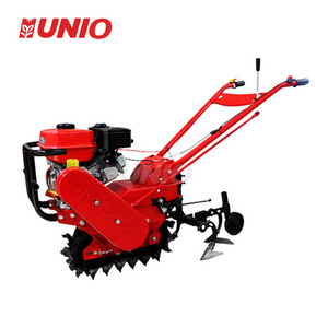 Mini Vegetable Planting Chain Track Microtiller Small Agricultural Weeder Cultivator Diesel Single Track Plow Machine