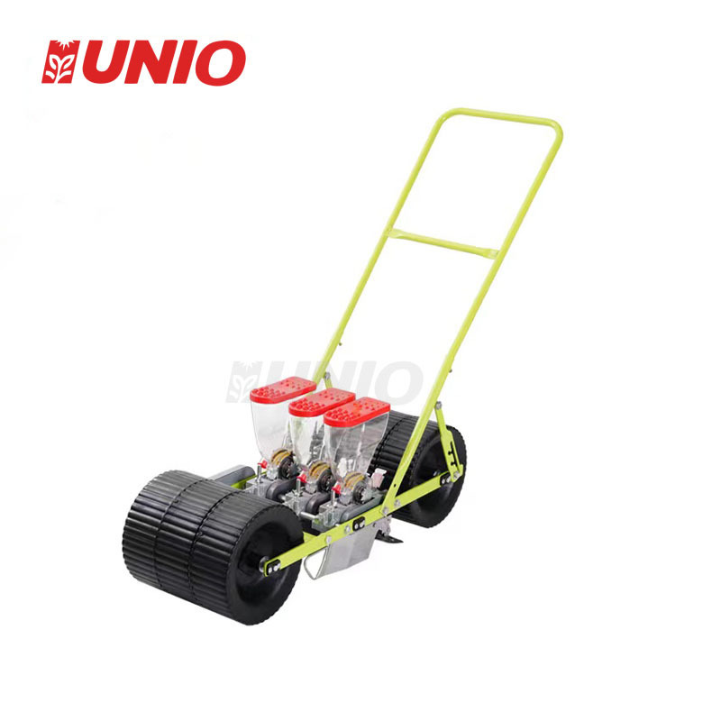 Agricultural 3 rows manual seeder hand push vegetable planter for cabbage carrot onion seeds