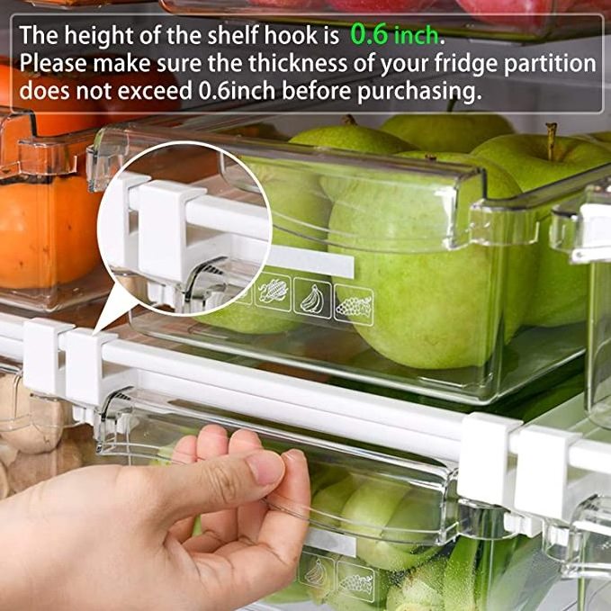 Egg Storage Drawer for Refrigerator Egg Holder For Refrigerator Mini Fridge Drawer Organizer Pull Out Egg Trays