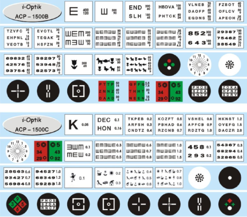 CP-1500 auto chart projector optometry refraction device test charts