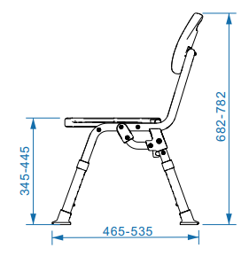 Anti Slip Height Adjustable Bath Chair With Removable EVA Cushion For Elderly Shower Seat Wall Mounted