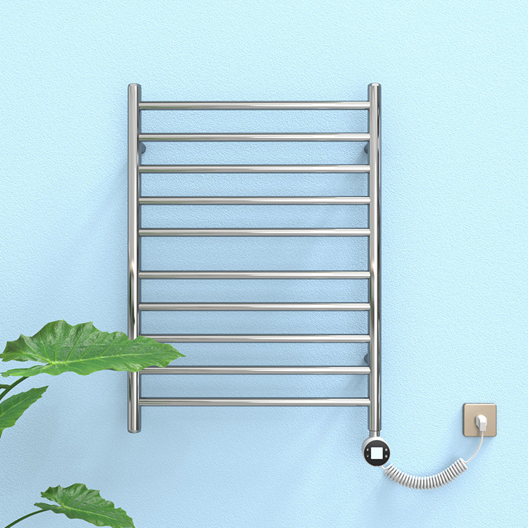 Easy stainless steel bathroom wall mounting electric vertical heat towel rail smart warmer towel rack