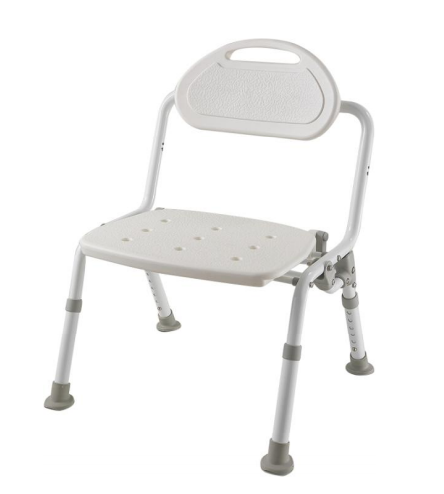 Anti Slip Height Adjustable Bath Chair With Removable EVA Cushion For Elderly Shower Seat Wall Mounted