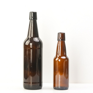 Hot Selling 330ml Long Neck Amber Glass Bottles Unique Beer Glasses Bottles Prime Hydration Drink Eco Friendly Products 2023