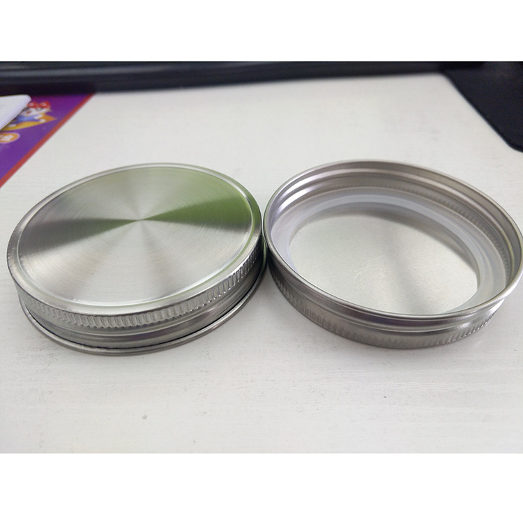 70mm 86mm Screw Metal Stainless Steel Lid with Silicone Gasket