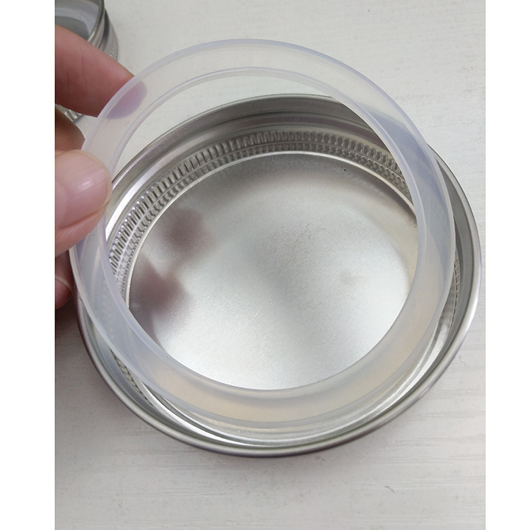 70mm 86mm Screw Metal Stainless Steel Lid with Silicone Gasket