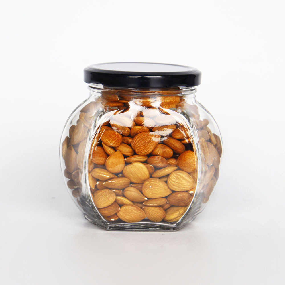 Wholesale Half Pint 16oz 500ml Pumpkin Candy Glass Jelly Jar With 70mm Custom Metal Lid