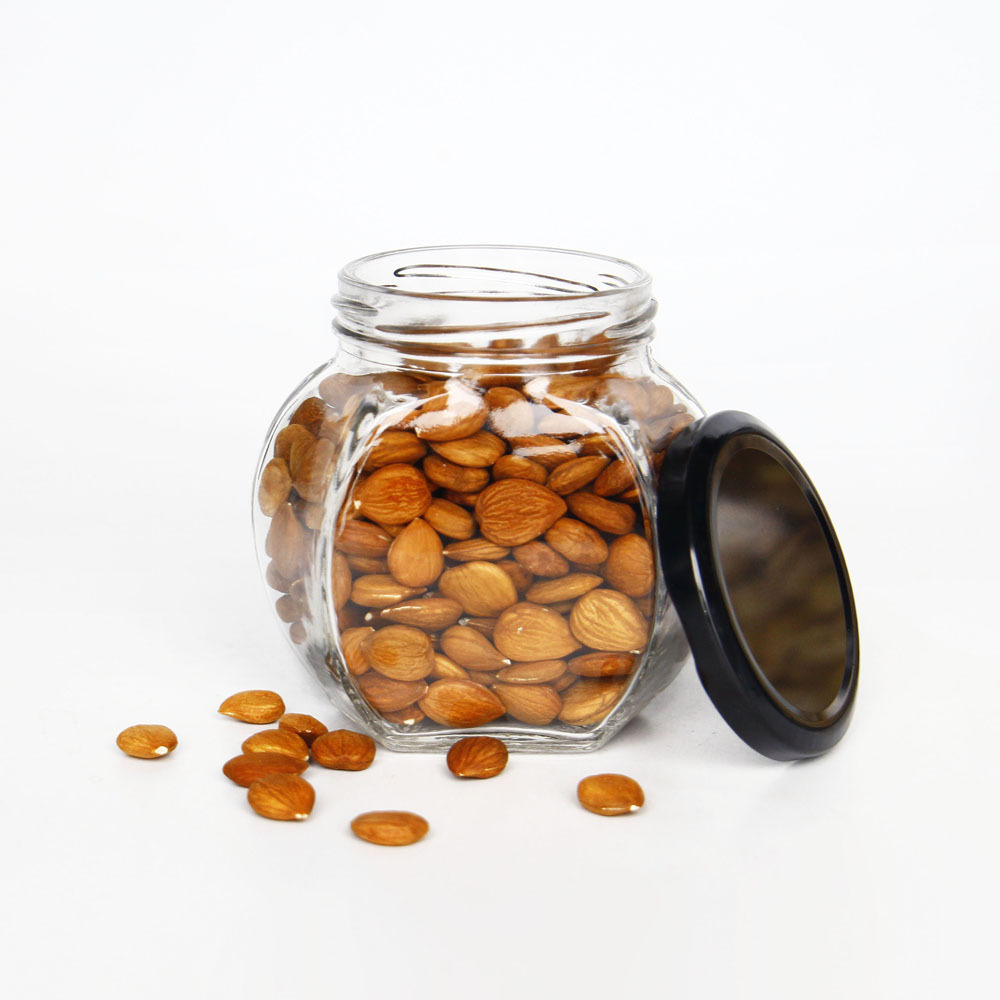 Wholesale Half Pint 16oz 500ml Pumpkin Candy Glass Jelly Jar With 70mm Custom Metal Lid