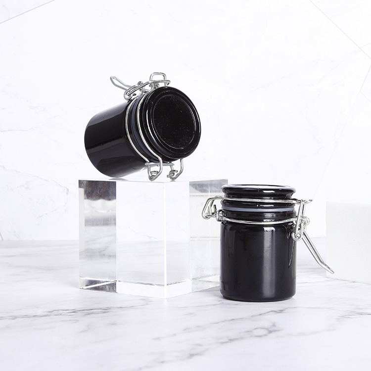 50ml 70ml Cheap Wide Mouth Glass Small Candy Canning Jar With Wire Snap Lid Favor Swing Top Container For Spices Herbs