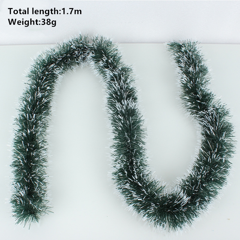 Green Tinsel Garland Glittering Decoration Metallic Christmas Garland for Xmas Tree Birthday Wedding Party