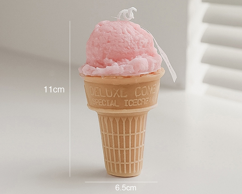 Fake Ice Cream Food Model Birthday Candles Lollipops Smokeless Cake Topper Candle for Party Supplies and Wedding Favor