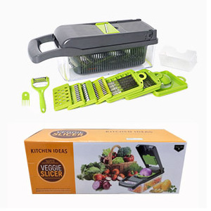 Kitchen multi 16 In 1 manual mandoline fruit cutter onion dicer veggie slicer vegetable chopper