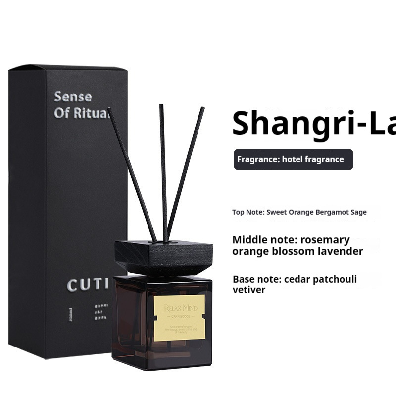 Delicate Black Bottle Oil Reed Diffuser Luxury Packaging Shangri-La Scented Air freshener Westin white tea Reed Diffuser