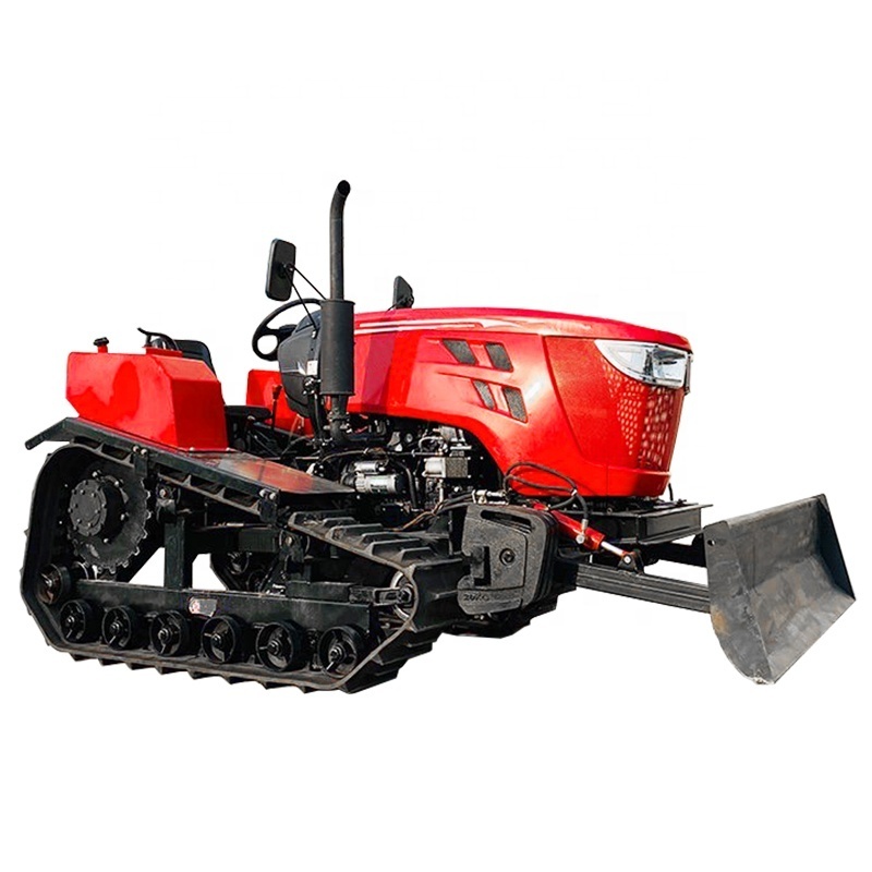 rubber tracked mini tiller plowing machines small farm tractor garden farm cultivator with plough