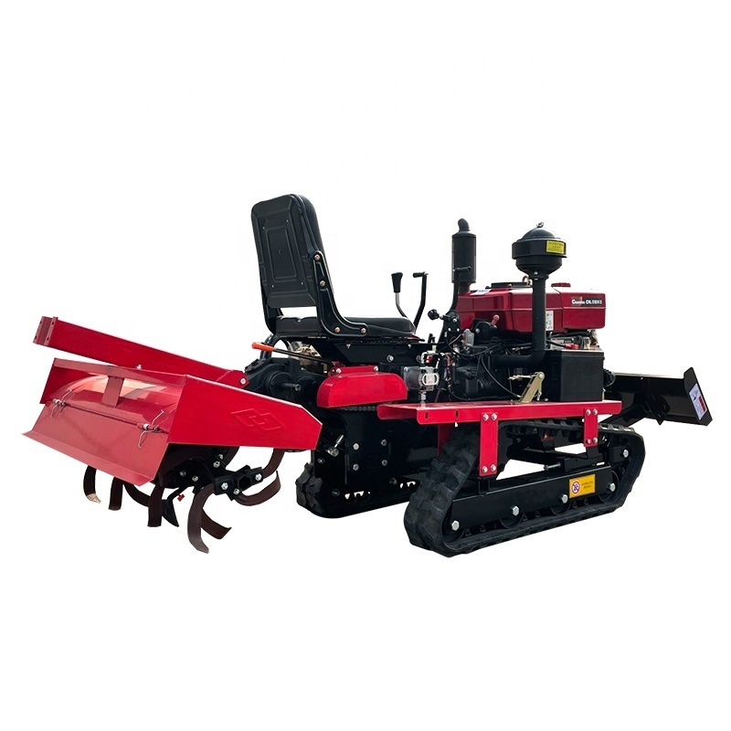 crawler tractor farm orchard paddy field / mini tractor with rotary tiller plow various agricultural machinery