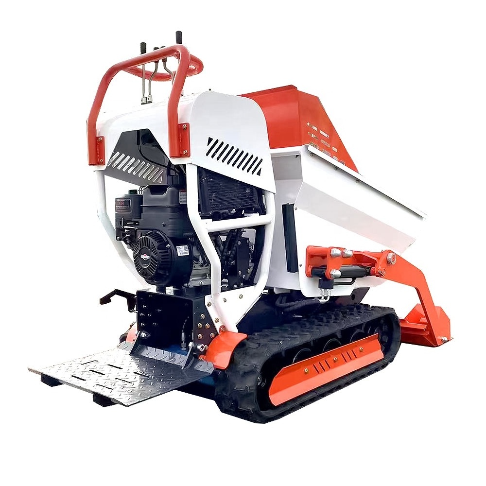 honda loncin engine tipper self loading rubber tracked mini dumper truck price 500kg loader