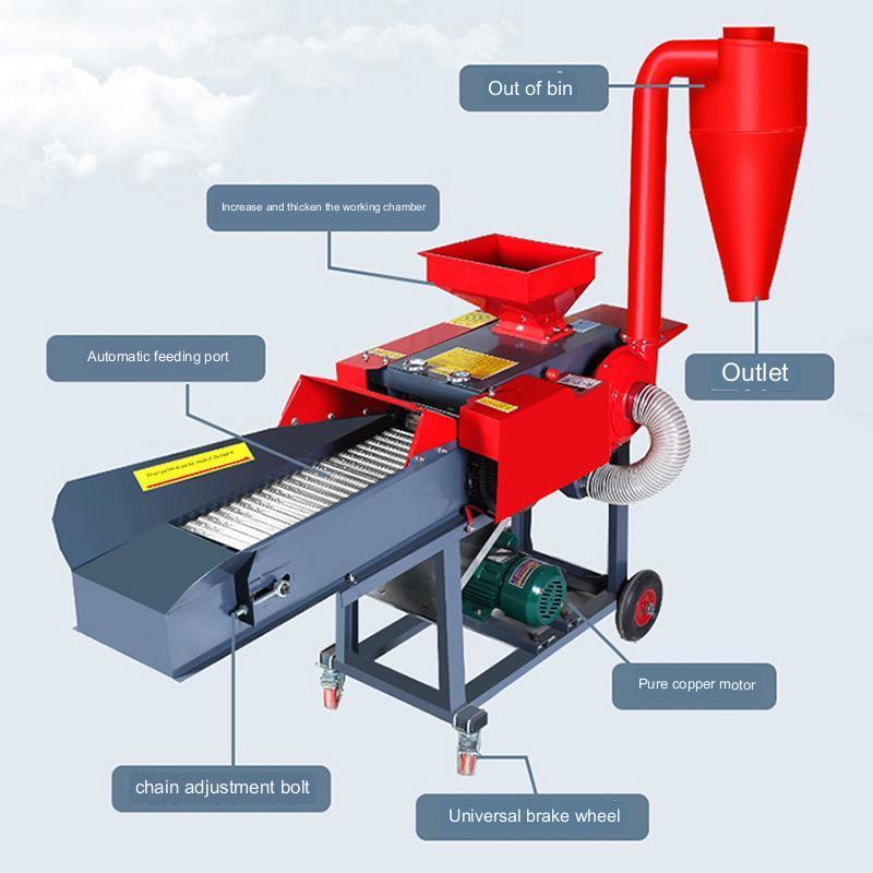 Silk Kneading Machine Multifunctional Hay Grass chaff Chopper Shredder crusher Corn Stalk Kneading Machine