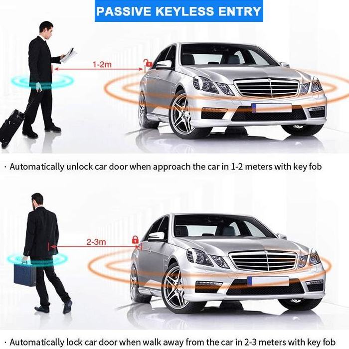 Hot Selling 433MHz Keyless Entry System Lock/unlock Trunk Release Alarms Car Central Locking Start Stop Button Car Alarm System