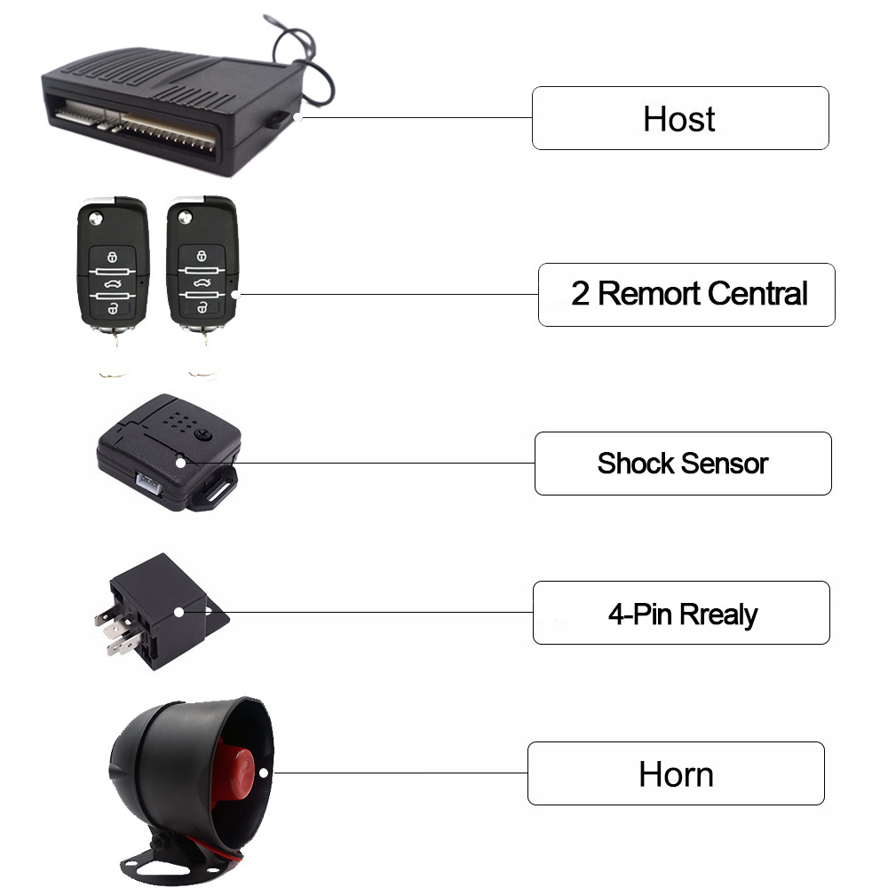 Turkish market hot sale manual for octopus car alarm system with remote control jammer gsm car alarm security system