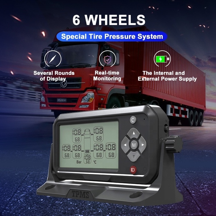 6 7 8 wheel heavy box dump concrete mixer electric pallet fire pick up truck bus rv caravan tpms tire pressure monitoring system