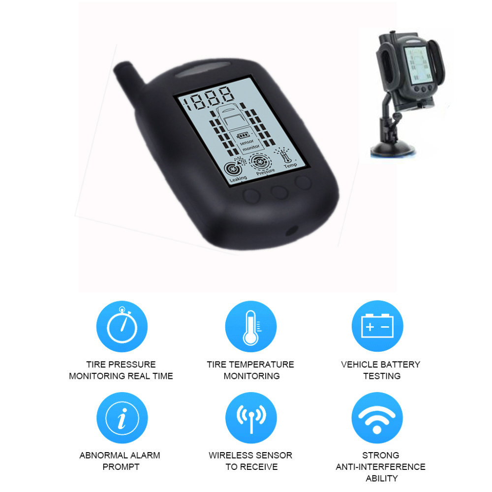 Supplier Wholesale Auto Truck TPMS Wireless Tire Pressure Monitoring System with 6 external sensors  can match up to 22 tyres