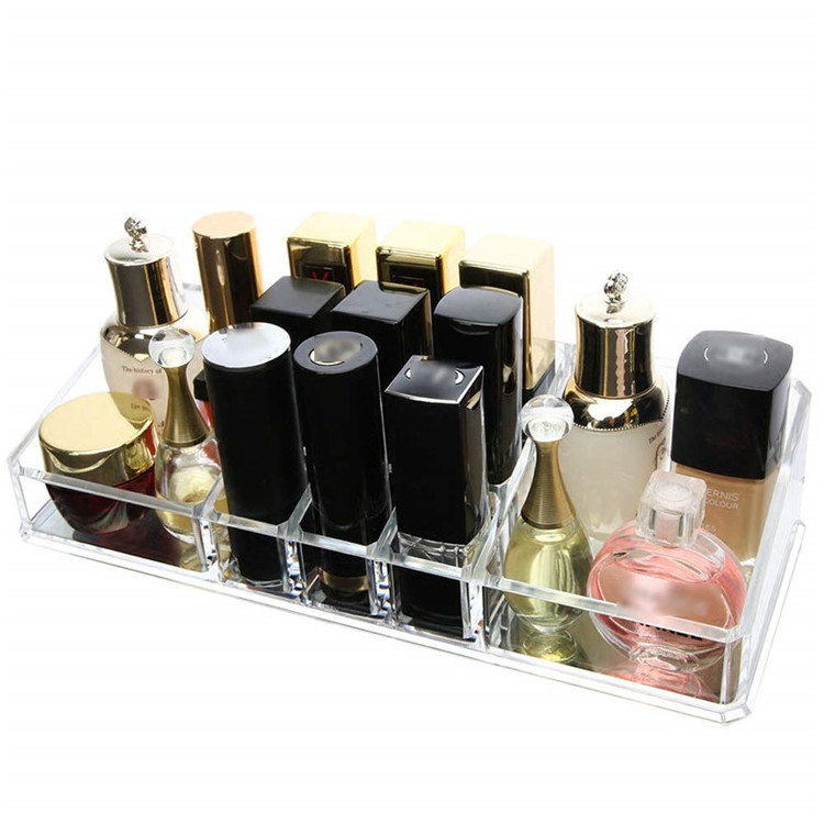 Acrylic cosmetic holder Clear Lipstick Organizer Display Stand Makeup Storage Rack Tower