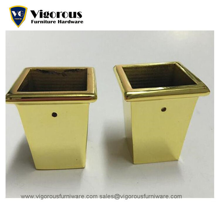 Furniture Foot Cup Table Leg Sleeves Antique Brass Color or Gold Color TLS-01