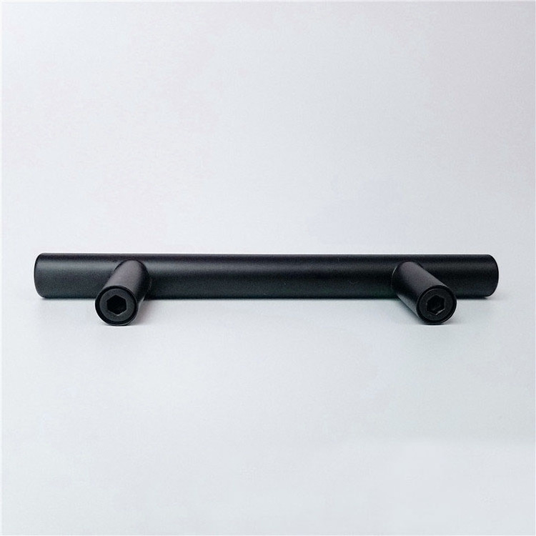 Stainless steel 150mm kitchen cabinet hardware pulls Black color drawer handles and pulls DH-07-2