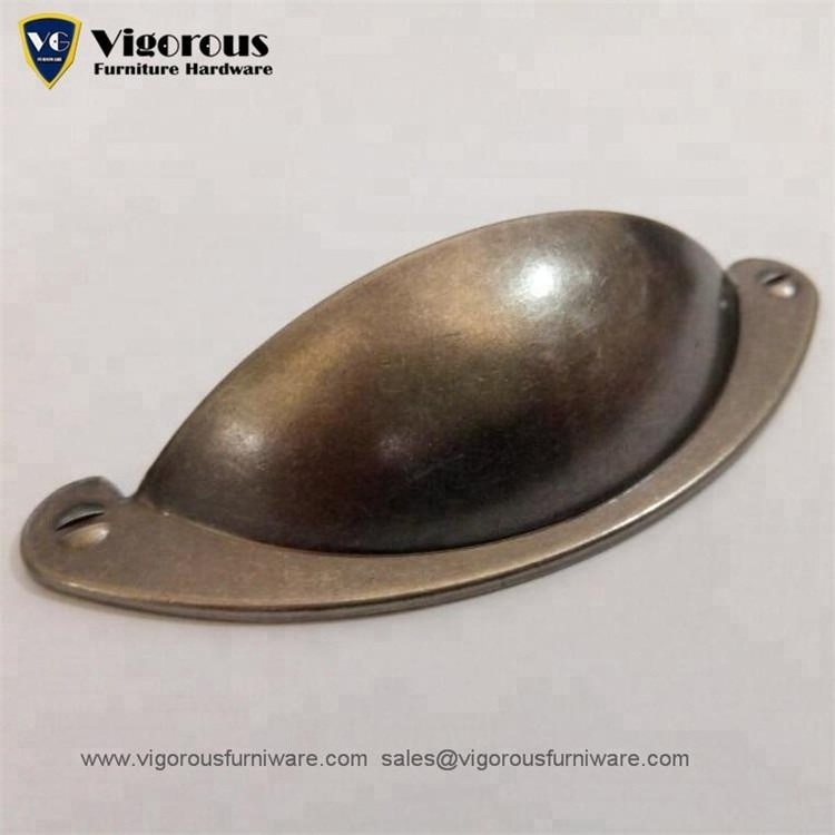 Vintage Furniture Drawer Handle Classic Shell Antique Silver Metal Handle High Quality handle FH-01