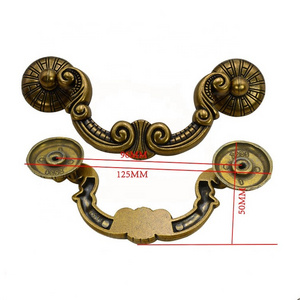 Decorative furniture handles pulls antique brass cabinet hardware pulls MH-83