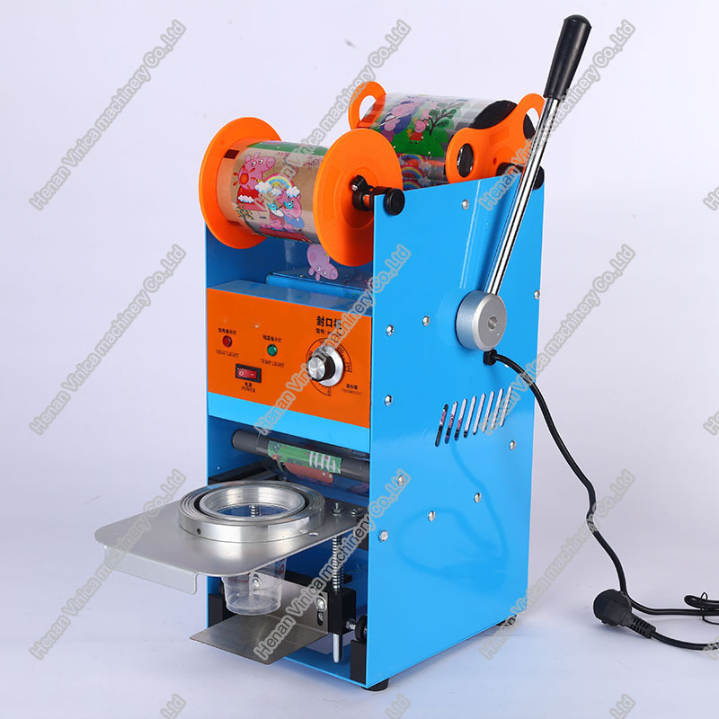 75mm 90mm 98mm drink cup lid Manual heat sealing machine