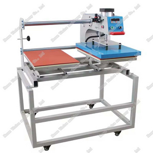 Automatic press heat Pneumatic double station embossing press machine 40*60cm t shirt heat press machines