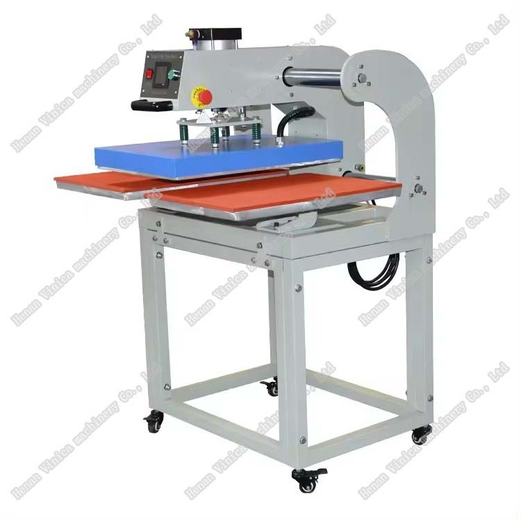 Automatic press heat Pneumatic double station embossing press machine 40*60cm t shirt heat press machines