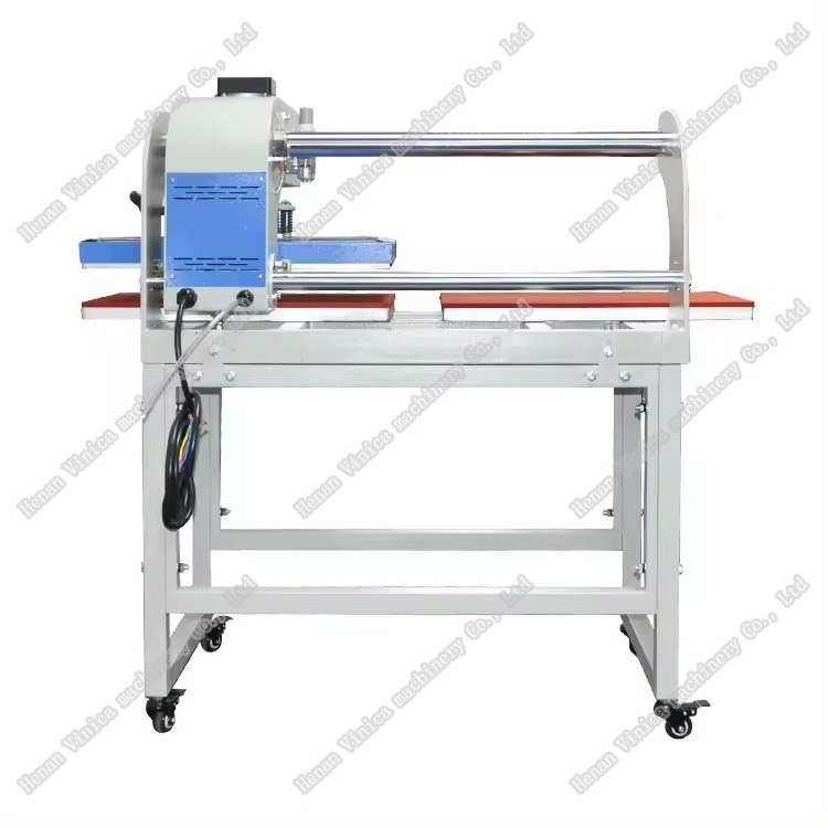 Automatic press heat Pneumatic double station embossing press machine 40*60cm t shirt heat press machines