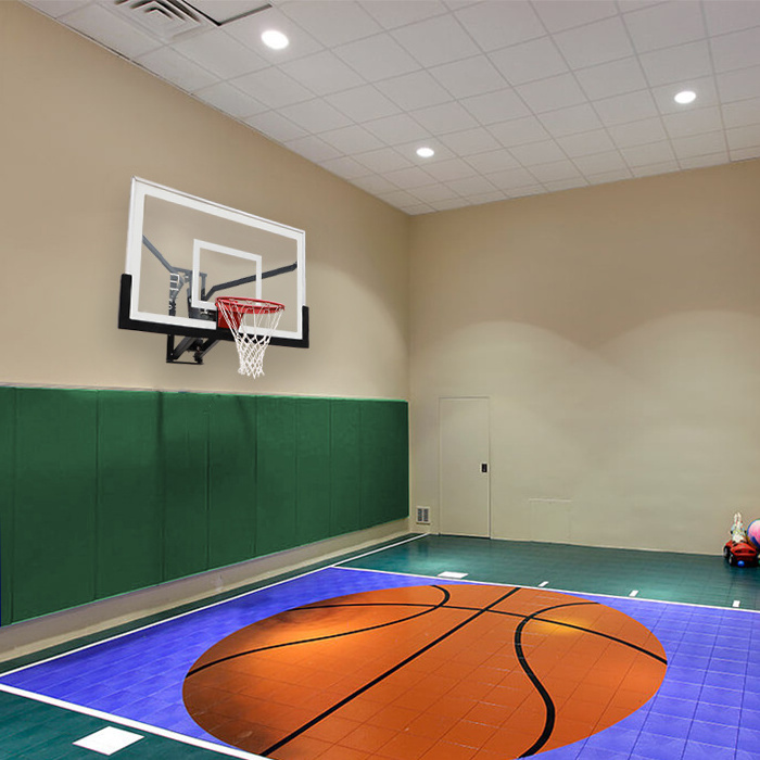 Standard Size  Adjustable Wall Mounted Basketball Hoop Outdoor Games Large Backboard Basketball Hoop with Temper Glass