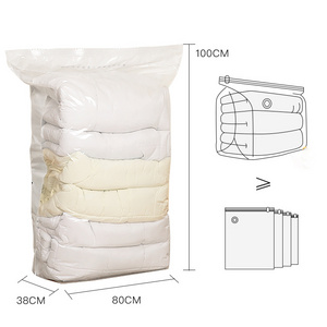 Jumbo PA+PE Reusable Cube Vacuum Bag Space Saver Bag Vacuum Storage Bags For Clothes Organizer