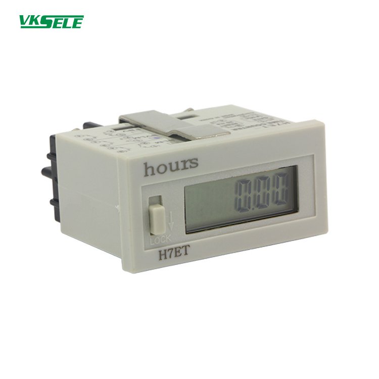 H7ET LCD Display  Hour Meter calculagraph mechanical Industrial counter