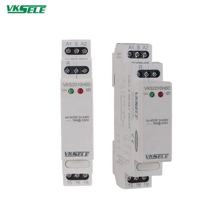 Step Relay DIN rail type 5A VKS2221 Bistable relay AC 12V 24V 110V 220V DC12V 24V AC/DC12-240V Combined switch timer